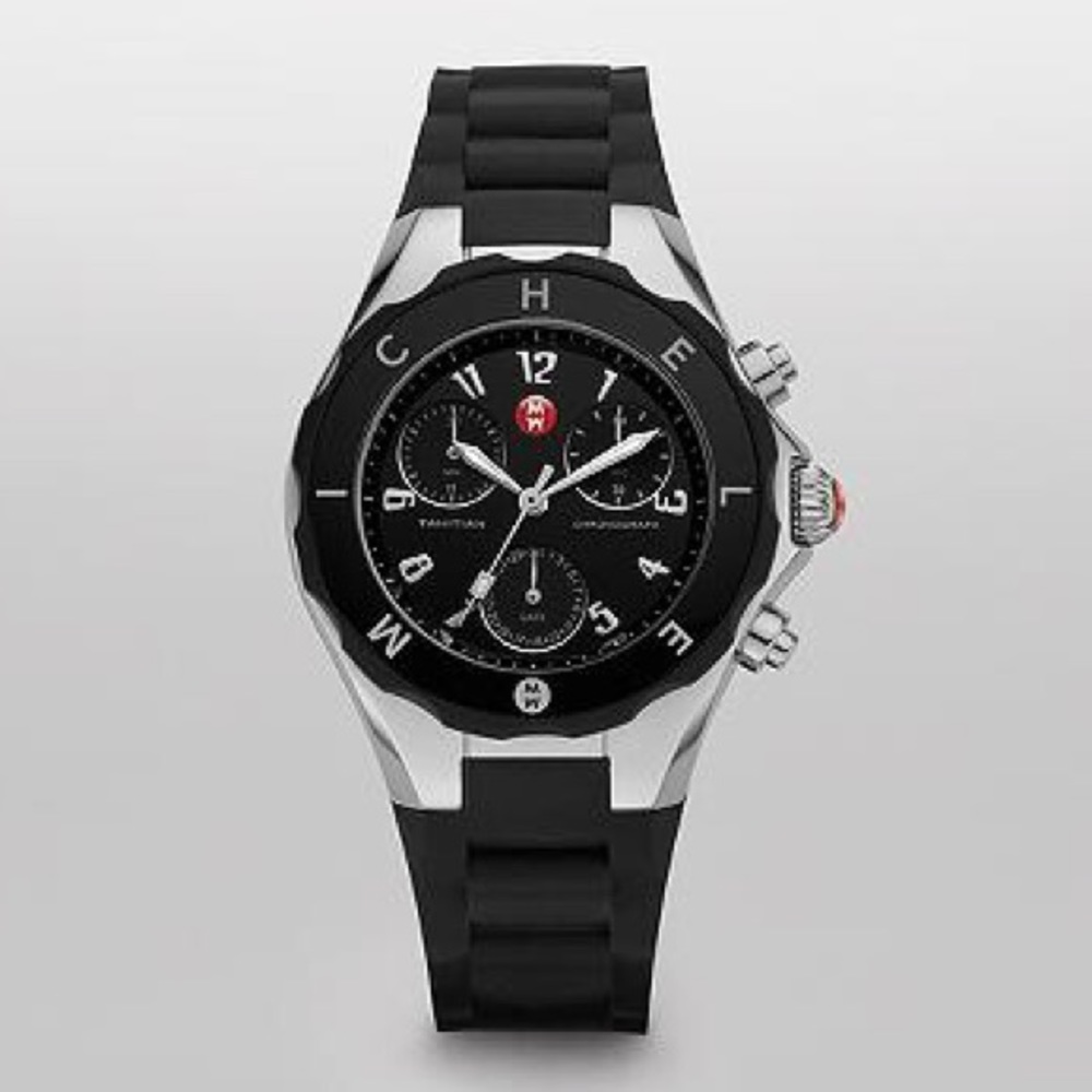 Michele Tahitian Jelly Bean Watch in Black
